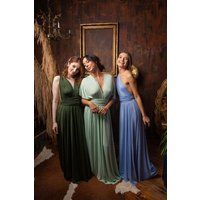 Bridesmaid Dress Infinity Floor Length Maxi Wrap Convertible Wedding Multiway Rust | Etsy (US)