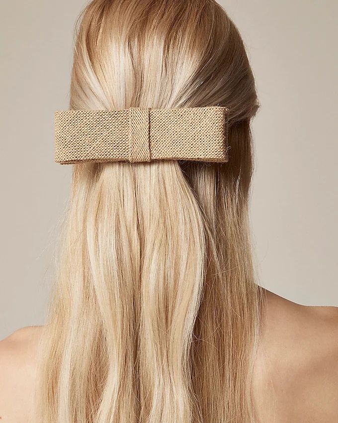 Linen bow hair clip | J. Crew US