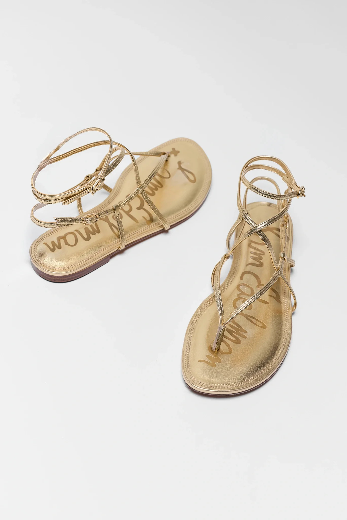 Clarra Gold Strappy Sandal by Sam Edelman | Avara