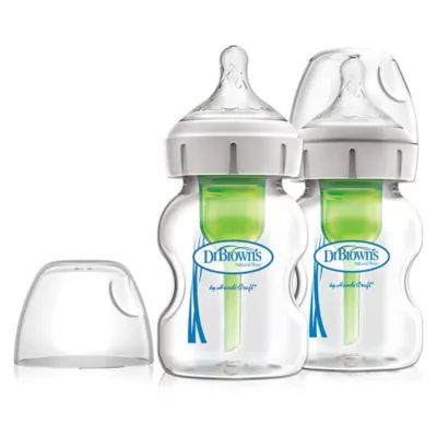 Dr. Brown's® Options+™ 2-Pack 5 oz. Wide-Neck Glass Baby Bottles in Clear | Bed Bath & Beyond