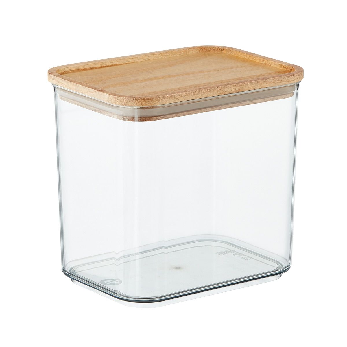 Rosanna Pansino x iD 8.4 c. Canister w/ Wood Lid Clear | The Container Store