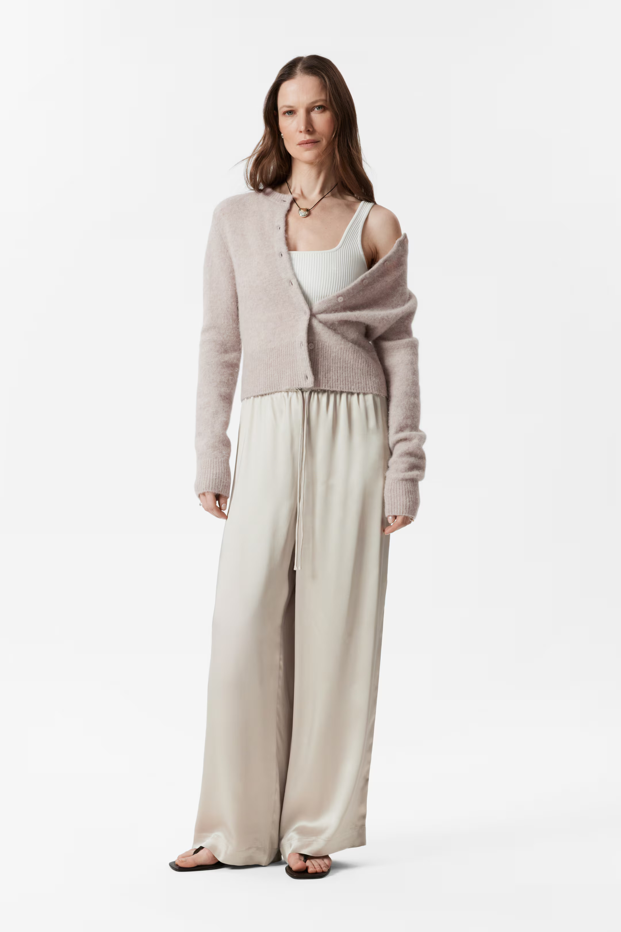 Drawstring Satin Trousers | H&M (UK, MY, IN, SG, PH, TW, HK)