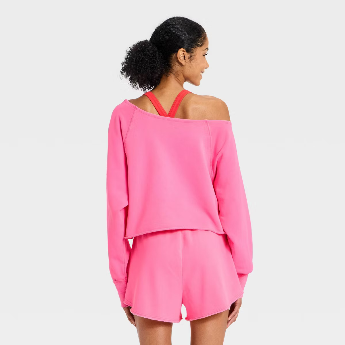 Women's French Terry Off-The-Shoulder Sweatshirt - JoyLab™ | Target