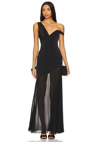 Camila Coelho Cecily Gown in Black from Revolve.com | Revolve Clothing (Global)