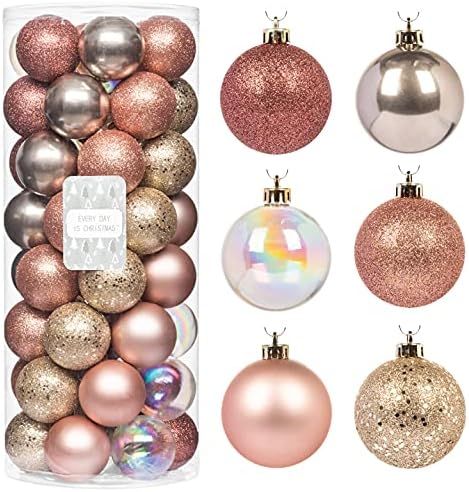 Every Day is Christmas 50ct 57mm/ 2.24” Christmas Ornaments, Shatterproof Christmas Tree Orname... | Amazon (US)