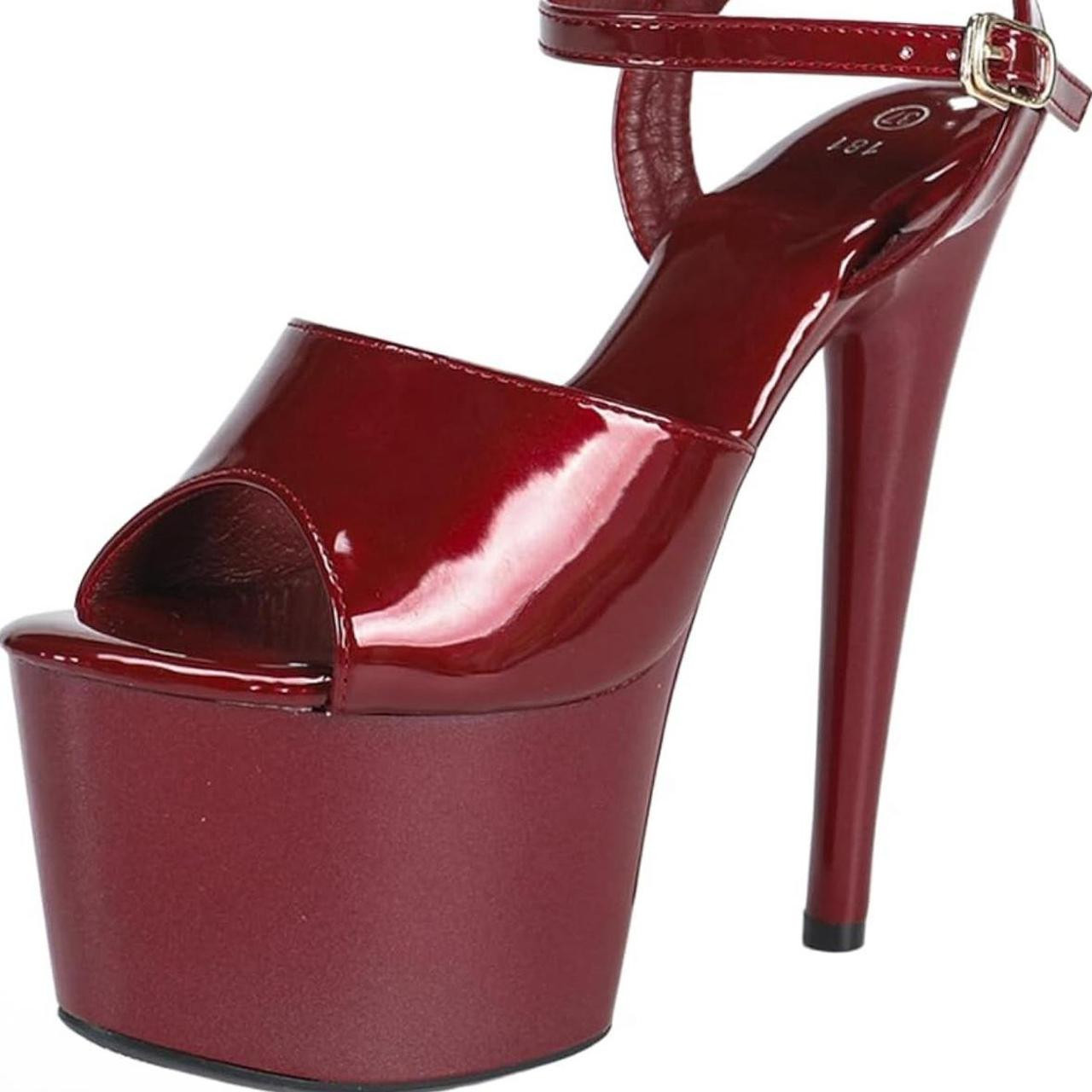 Pleaser Women's Pumps - Red - US 9.5 | Depop US