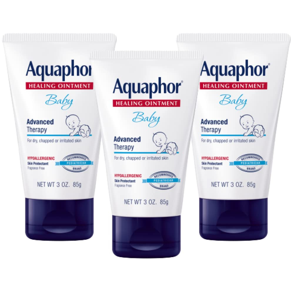 Aquaphor Baby Healing Ointment, Advanced Therapy for Chapped Cheeks and Diaper Rash, 3 Ounce (Pac... | Amazon (US)