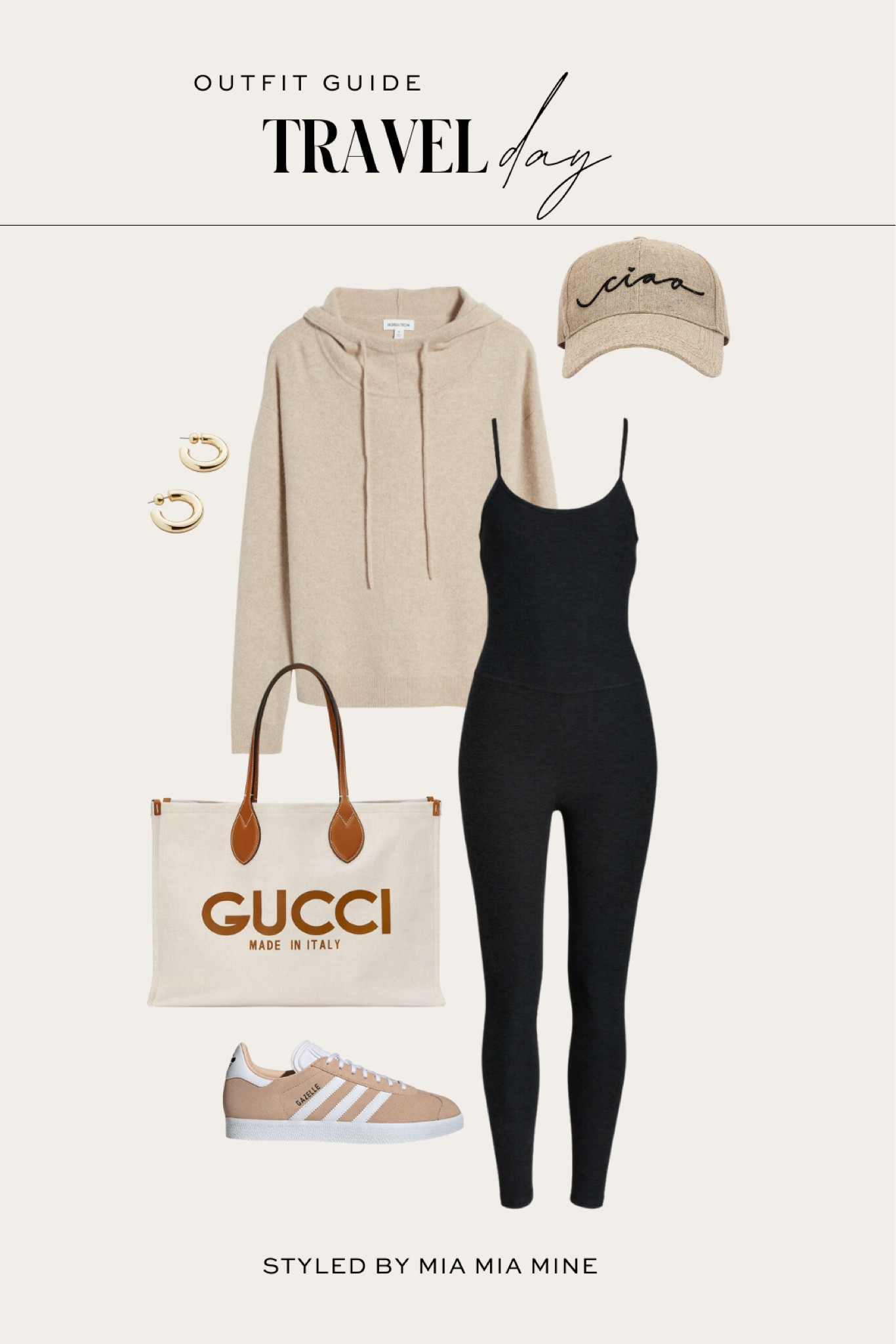 Casual summer outfit / nsale outfit ideas / travel outfit
Nordstrom knit hoodie
Beyond yoga catsuit
Adidas gazelle sneakers
Gucci canvas tote 

#LTKFindsUnder100 #LTKActive #LTKxNSale