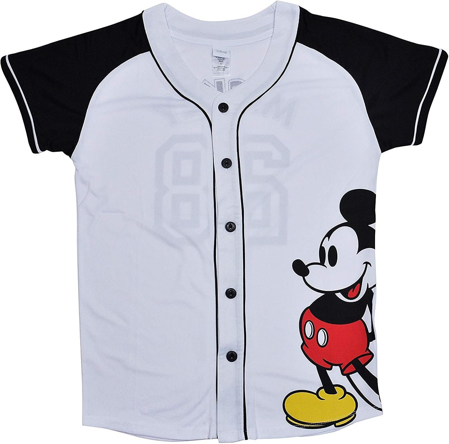 Disney Mickey Mouse 28 Womans Jersey Shirt Button Front | Amazon (US)