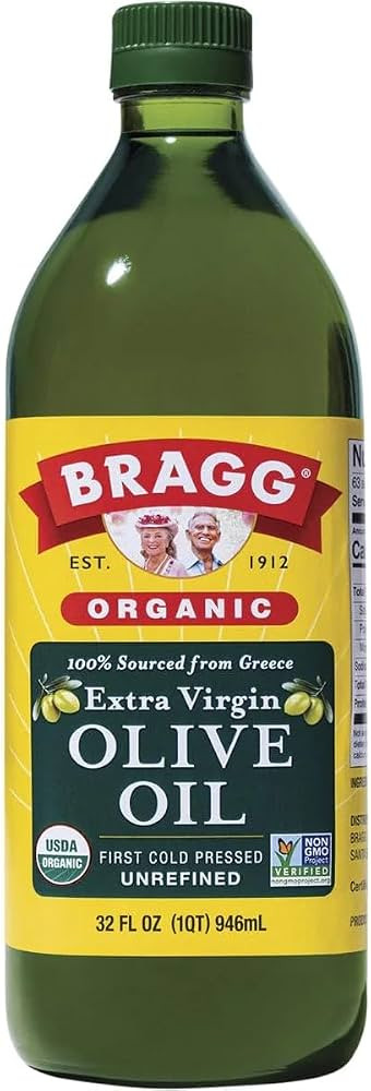 Bragg Organic Extra Virgin Olive Oil – Made with Greek Koroneiki Olives – Cold Pressed EVOO f... | Amazon (US)