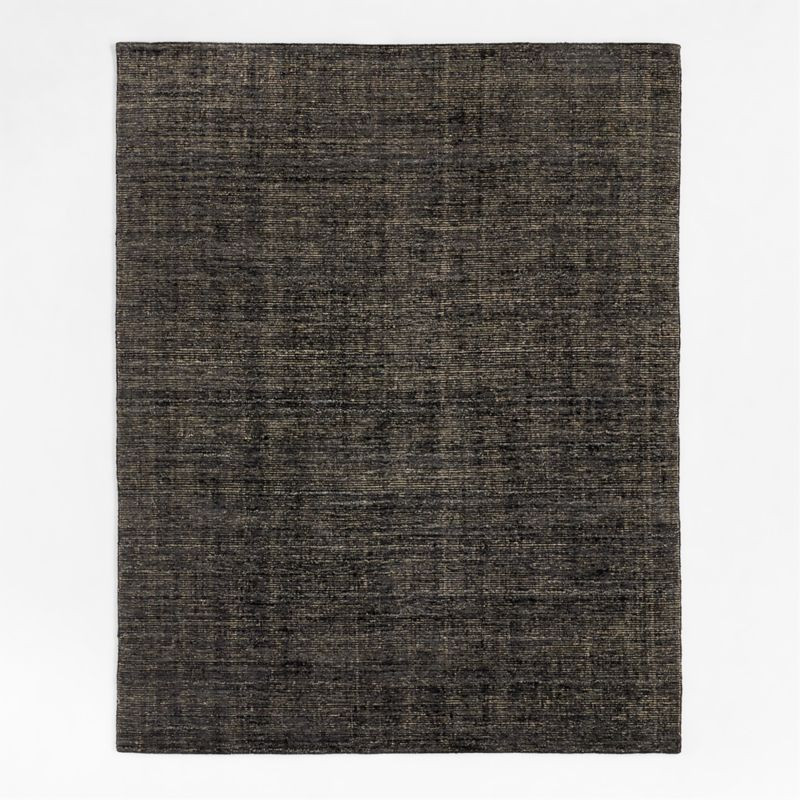 Whistler Viscose and Jute/Wool Blend Distressed Charcoal Black Area Rug 6'x9' + Reviews | Crate &... | Crate & Barrel