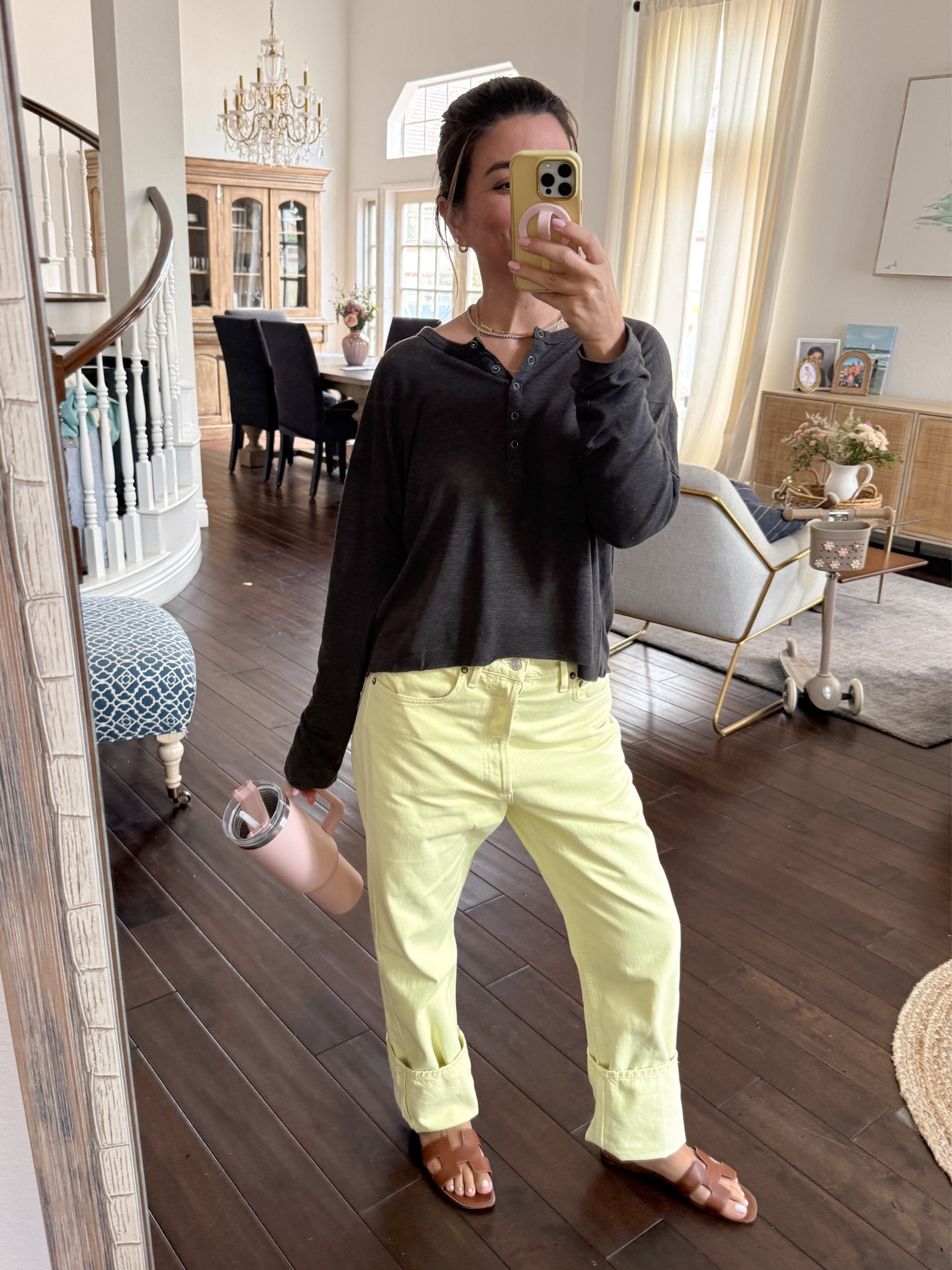 Went up two sizes for super baggy denim - I think colored denim looks better oversized 💚

#LTKootd