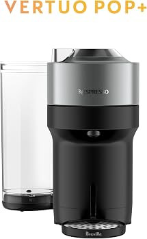 Nespresso Vertuo POP+ Deluxe Coffee and Espresso Machine by Breville with Milk Frother, Titan Med... | Amazon (US)