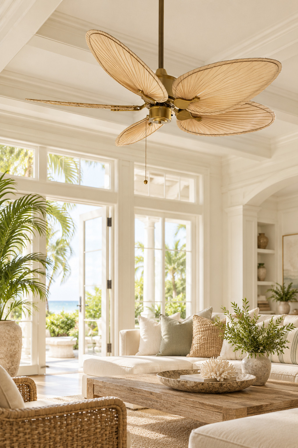 Obsessed with how much personality this gorgeous Ceiling Fan adds to a room 🤍 The palm-inspired blades and warm brass finish give it such an elevated tropical vibe without feeling overdone. It’s perfect for a bright living room, sunroom, bedroom, or coastal-style space when you want something functional that also feels like decor. Such a pretty statement piece for creating that relaxed, resort-at-home look.
#CeilingFan #PalmCeilingFan #TropicalHomeDecor #CoastalHome #CoastalDecor #LivingRoomDecor #BedroomDecor #HomeDecorFinds #InteriorInspo #HomeInspiration #LuxuryHomeDecor #NeutralHomeDecor #StatementLighting #CeilingFanIdeas #TropicalInteriors #ModernCoastal #ResortStyleHome #HomeStyle #InteriorDesignIdeas #HomeFinds 

 #LTKSeasonal #LTKHome #LTKSaleAlert