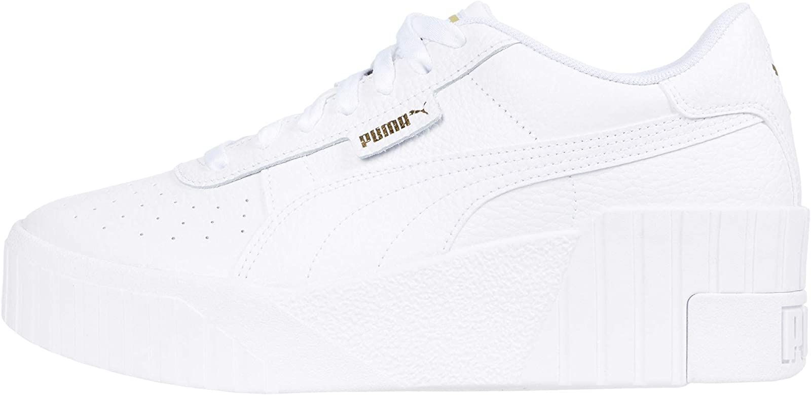 Amazon.com | PUMA Cali Wedge Puma White/Puma White 8 B (M) | Fashion Sneakers | Amazon (US)