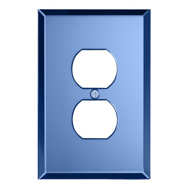 Switch Hits Duplex Wall Plate Gang Outlet Cover, Sky Blue Glass Mirror - Walmart.com | Walmart (US)