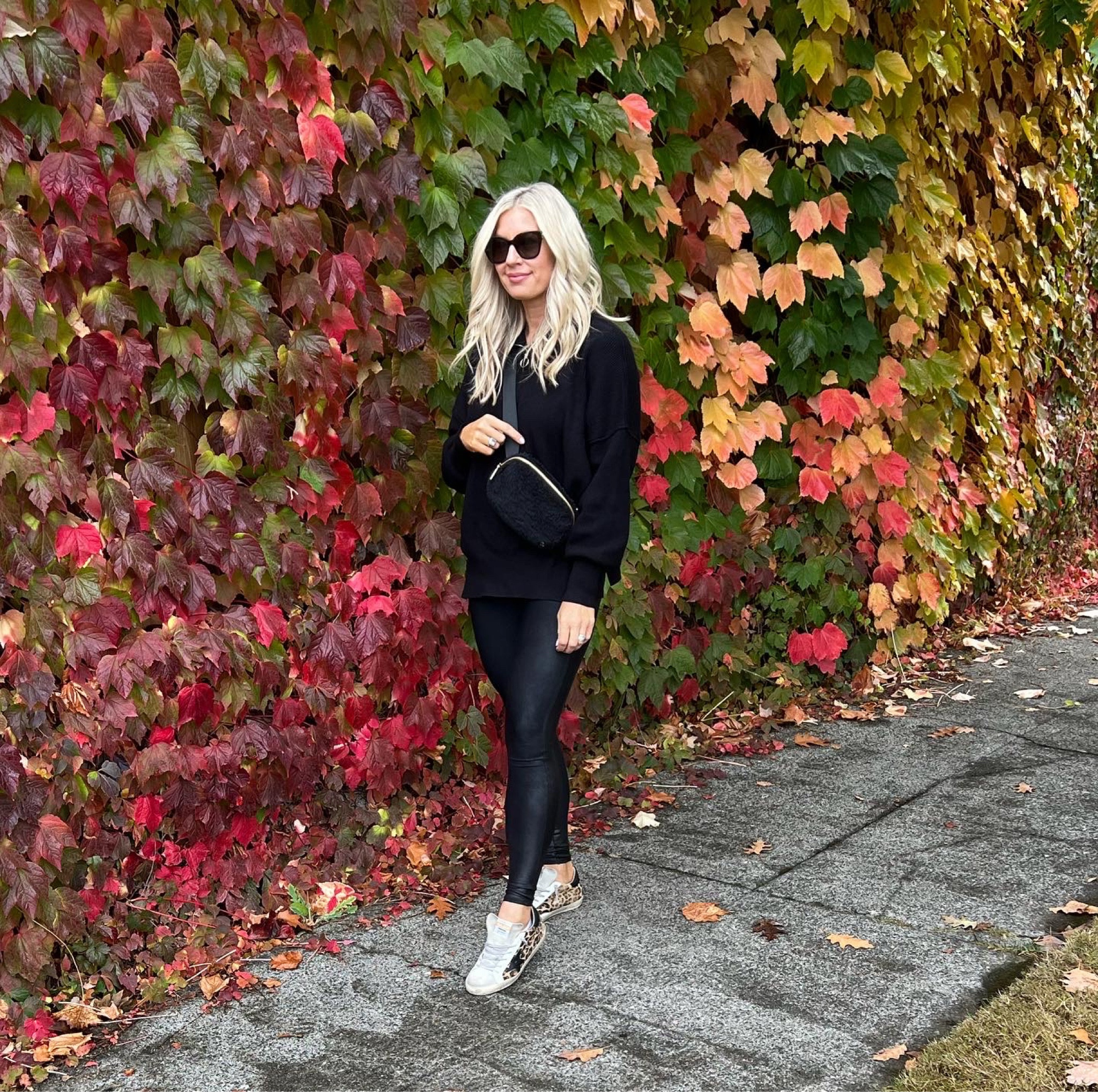 Black Amazon sweater. Spanx . Golden Goose. Fleece belt bag. 

#LTKitbag #LTKunder50 #LTKstyletip