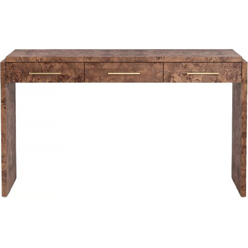 Jackson Burl 3-Drawer Desk | One Kings Lane