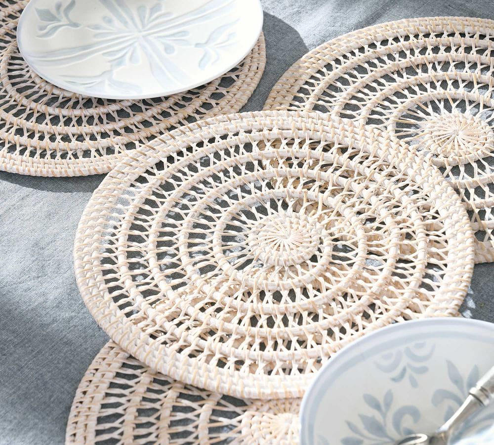 Miramar Handwoven Rattan Charger Plate | Pottery Barn (US)