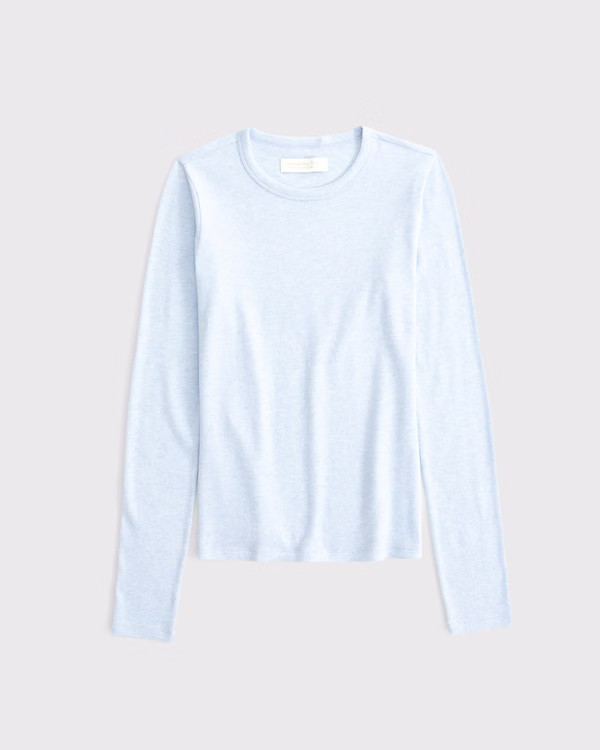Long-Sleeve Cozy Lounge Knit Tee | Abercrombie & Fitch (US)