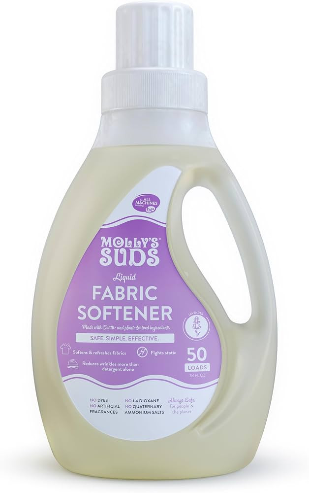 Molly’s Suds Natural Fabric Softener Liquid for Sensitive Skin | Plant-Based, Infused with Esse... | Amazon (US)