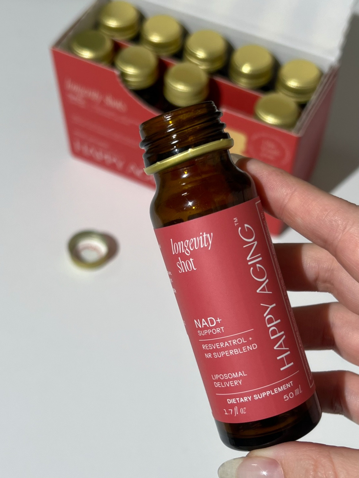 these NAD+ longevity shots taste really good!! 

Hailey Bieber and Kendall Jenner swear by NAD+ IV supplements as a youth elixir, energy booster, and immune system enhancer.
 I'm curious to find out if I'll feel positive effects from using these drinkable shots ✨✨ so far so good!! 

#LTKFitness #LTKBeauty