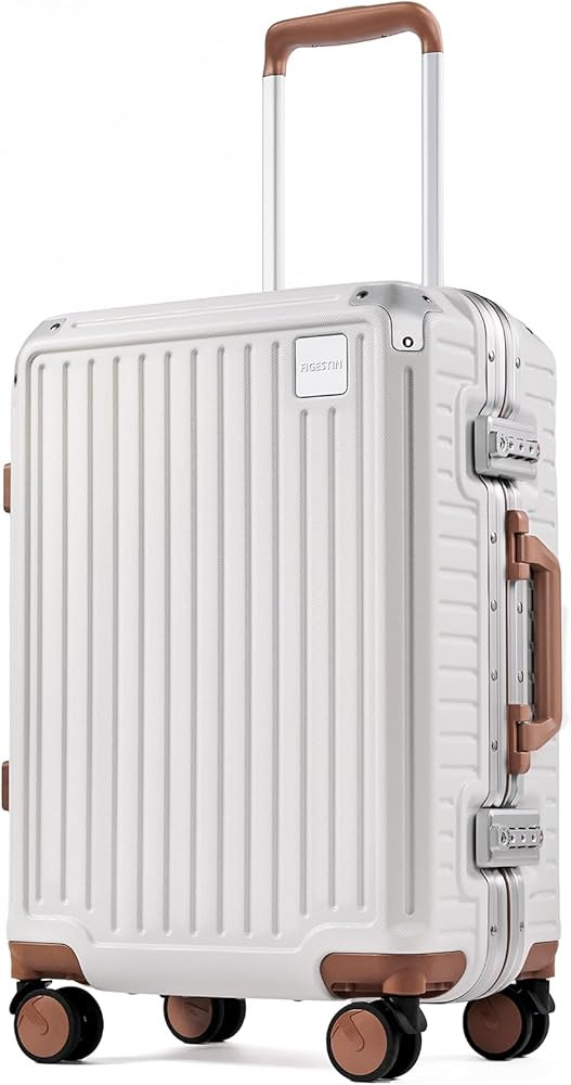 Carry on Luggage Airline Approved, Aluminum Frame Hard Shell Suitcases with Wheels,100% PC Lightw... | Amazon (US)
