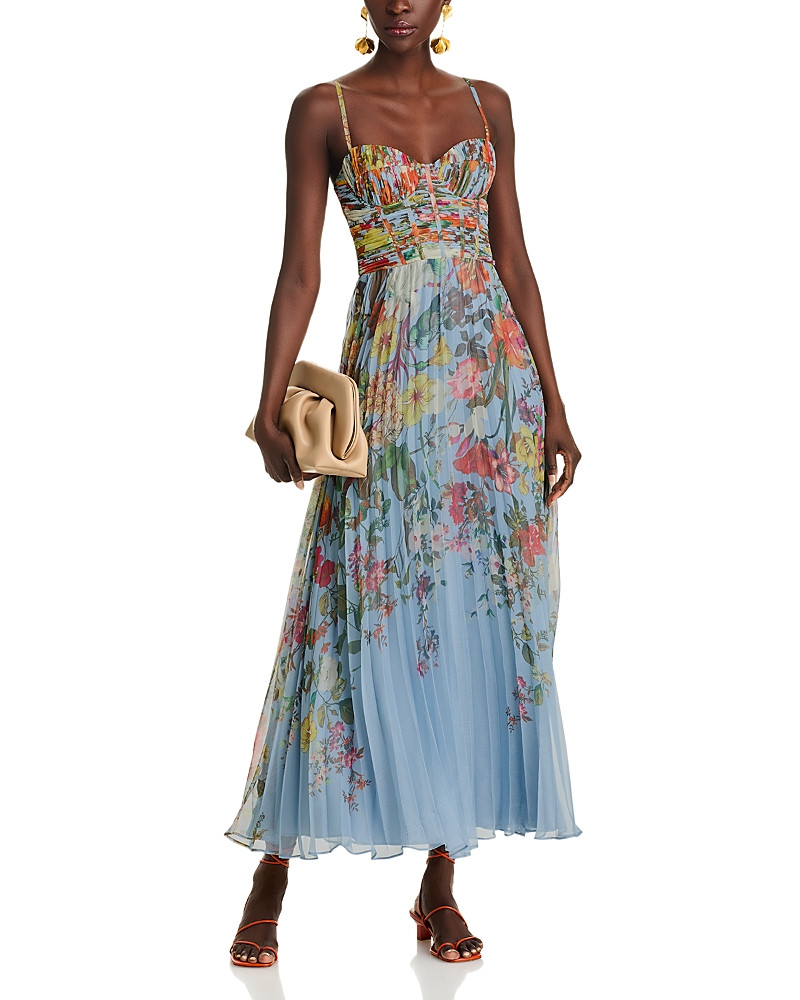 AQUA Pleated Floral Guest of Dress - Exclusive | Bloomingdale's Women | Bloomingdale's (US)