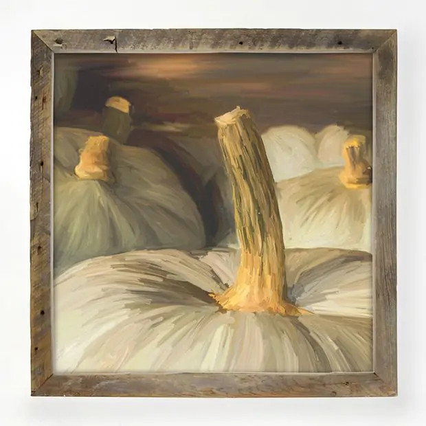 Rustic Framed Spicy Pumpkins Wall Art | Antique Farm House