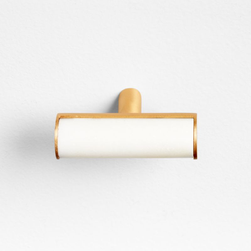 Mason Marble Brass Knob | Crate & Barrel | Crate & Barrel