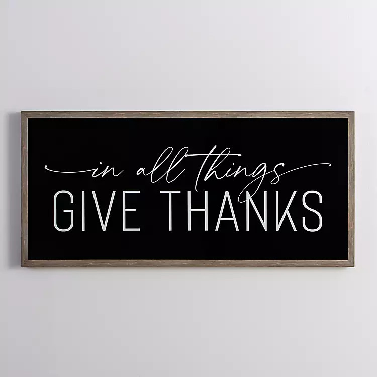 Glossy Give Thanks Wall Plaque | Kirkland's Home