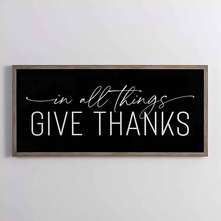 Glossy Give Thanks Wall Plaque | Kirkland's Home