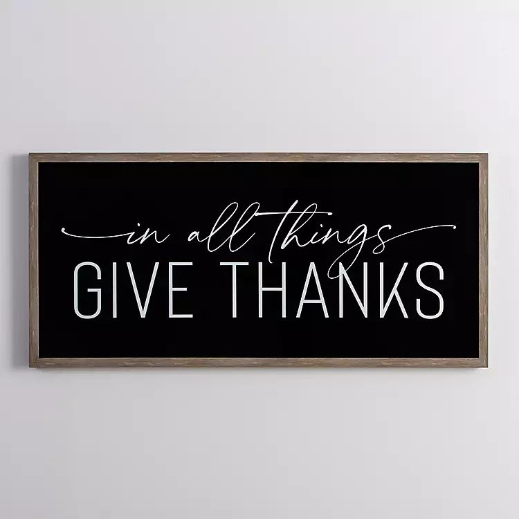 Glossy Give Thanks Wall Plaque | Kirkland's Home