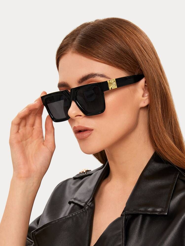 Acrylic Frame Sunglasses With Case | SHEIN