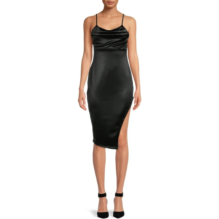 Madden NYC Junior's Satin Asymmetrical Dress | Walmart (US)