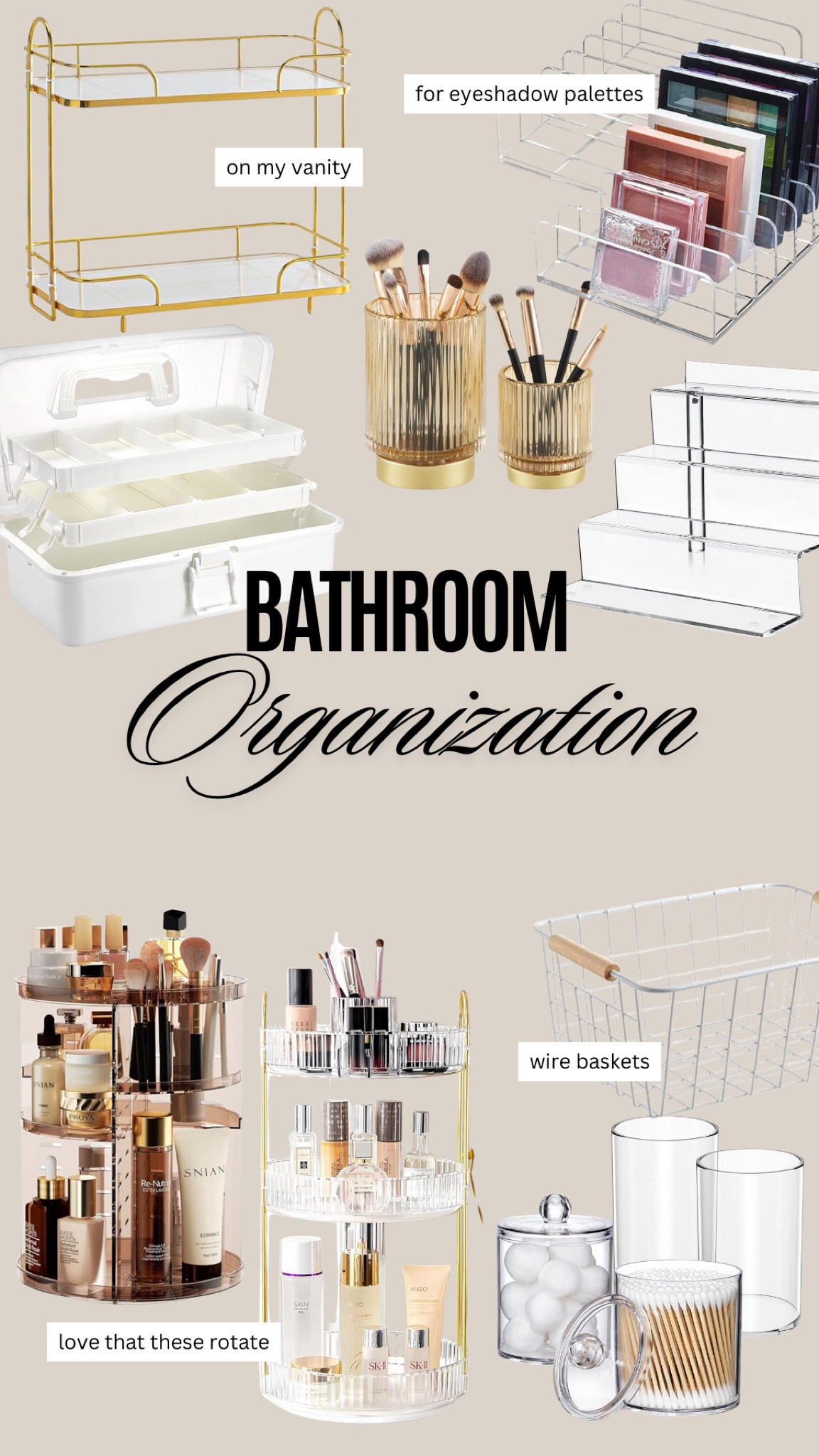 My bathroom organization essentials! Everything I have and love 

#LTKHome #LTKFindsUnder50 #LTKFindsUnder100