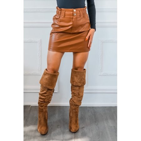Bag It Up Faux Leather Paper Bag Skirt | Walmart (US)