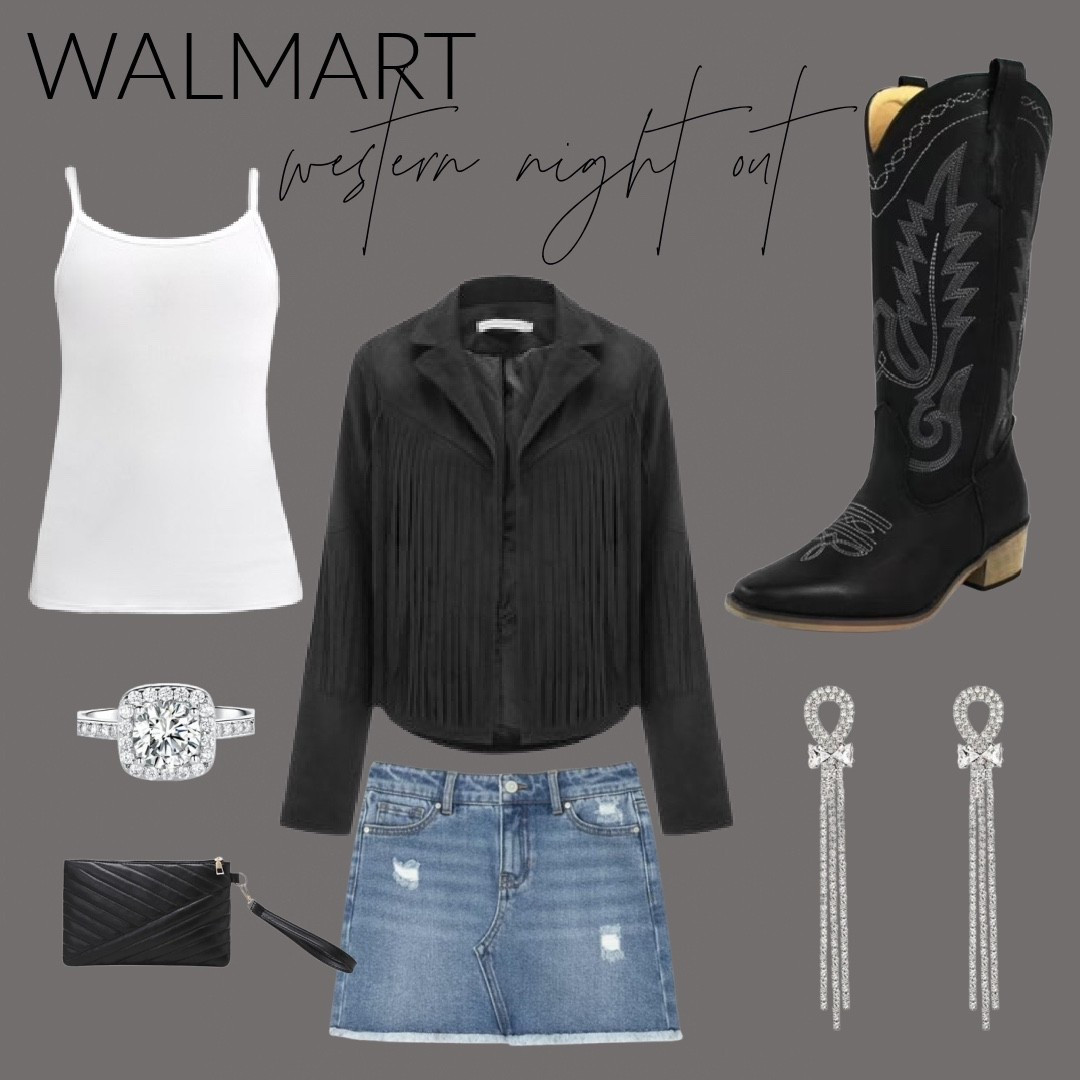 Western meets modern chic 🤠✨ This Walmart Western Night Out look is giving all the cowgirl-cool vibes — from the fringe jacket to the denim mini and the statement boots. Dress it up with glam earrings or keep it casual with just the basics. Affordable, stylish, and perfect for concerts, date nights, or a night out with friends.

Shop the full look here and recreate the western trend without breaking the bank.


#LTKShoeCrush #LTKStyleTip #LTKBeauty