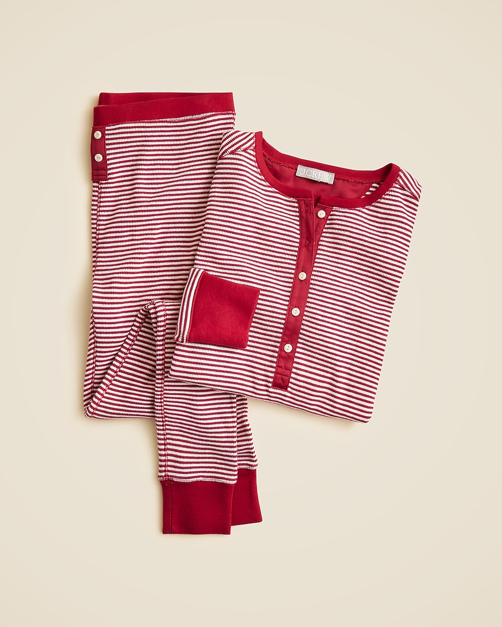 Waffle-knit pajama set in stripe | J. Crew US