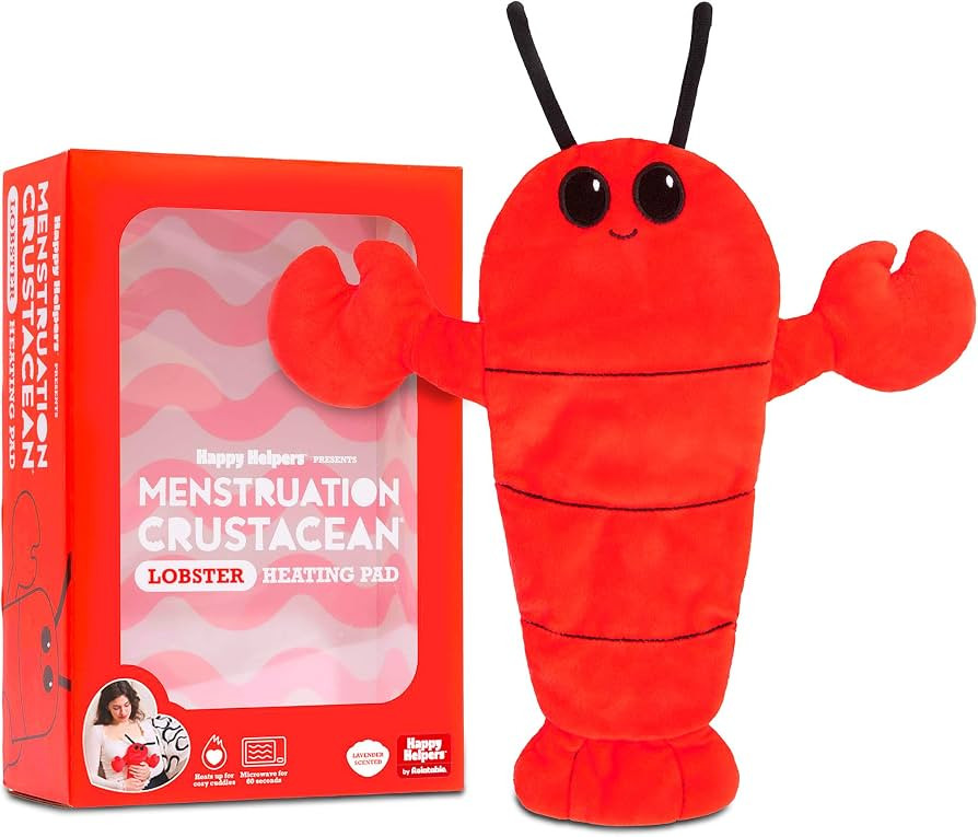 Menstruation Crustacean Lobster by Relatable, Microwavable Heating Pad for Period Cramps, Cuddly ... | Amazon (US)