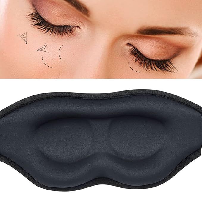 INENK Eye Mask for Lash Extensions,3D Contoured 25mm Deep Pockets Design Lash Protect Sleep Mask,... | Amazon (US)