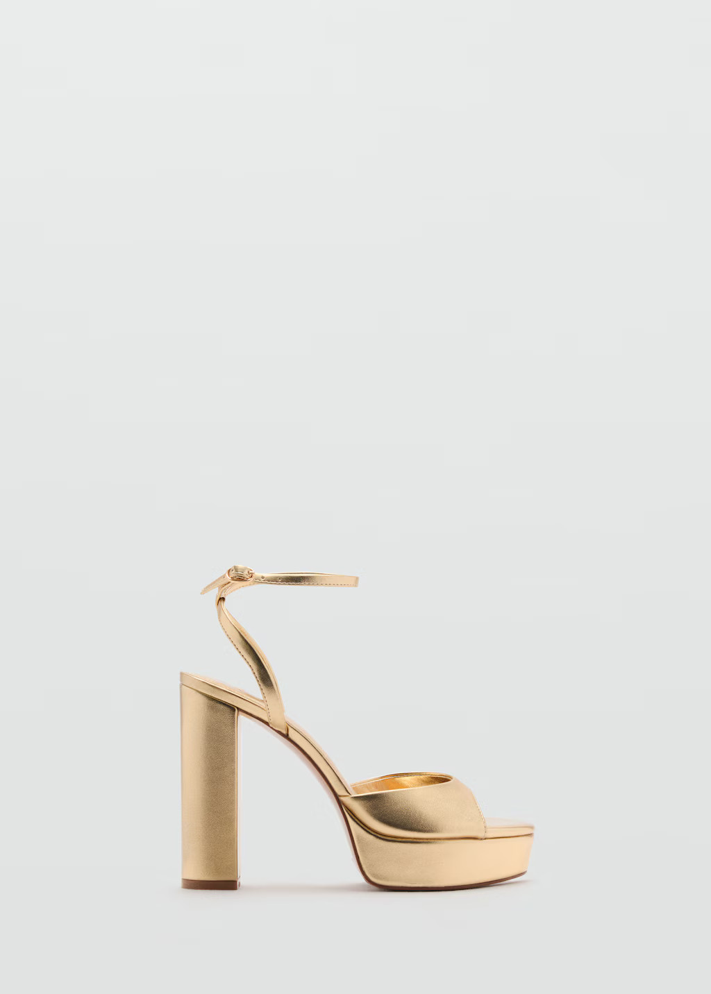 Metallic-effect heeled sandals - Women | MANGO USA | Mango (US/MX/AU)