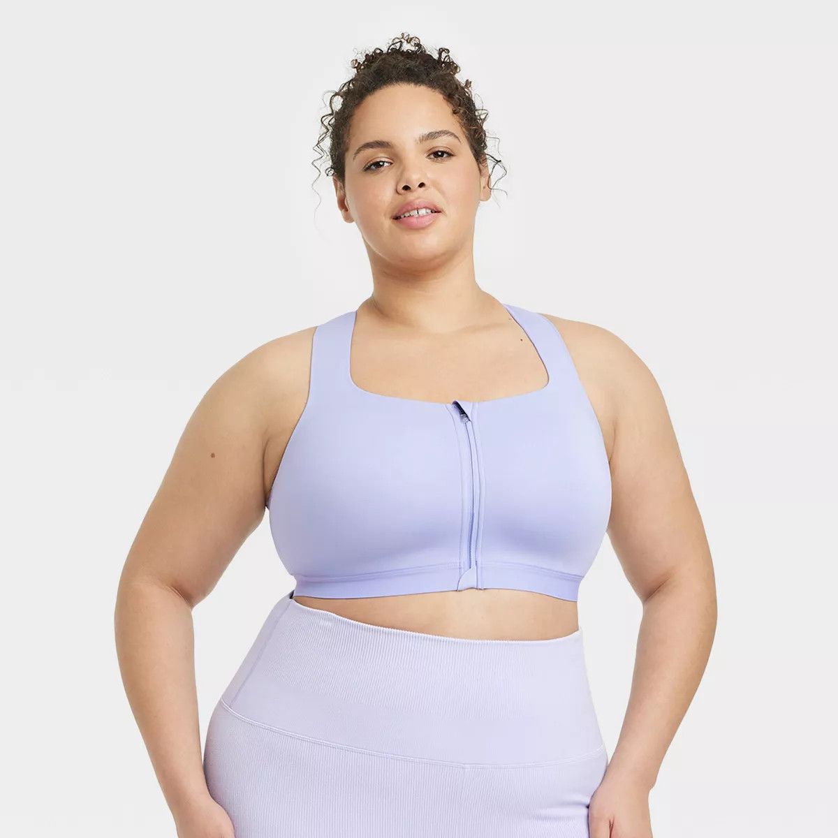 Women's Sculpt High Support Zip-Front Sports Bra - All In Motion™ | Target