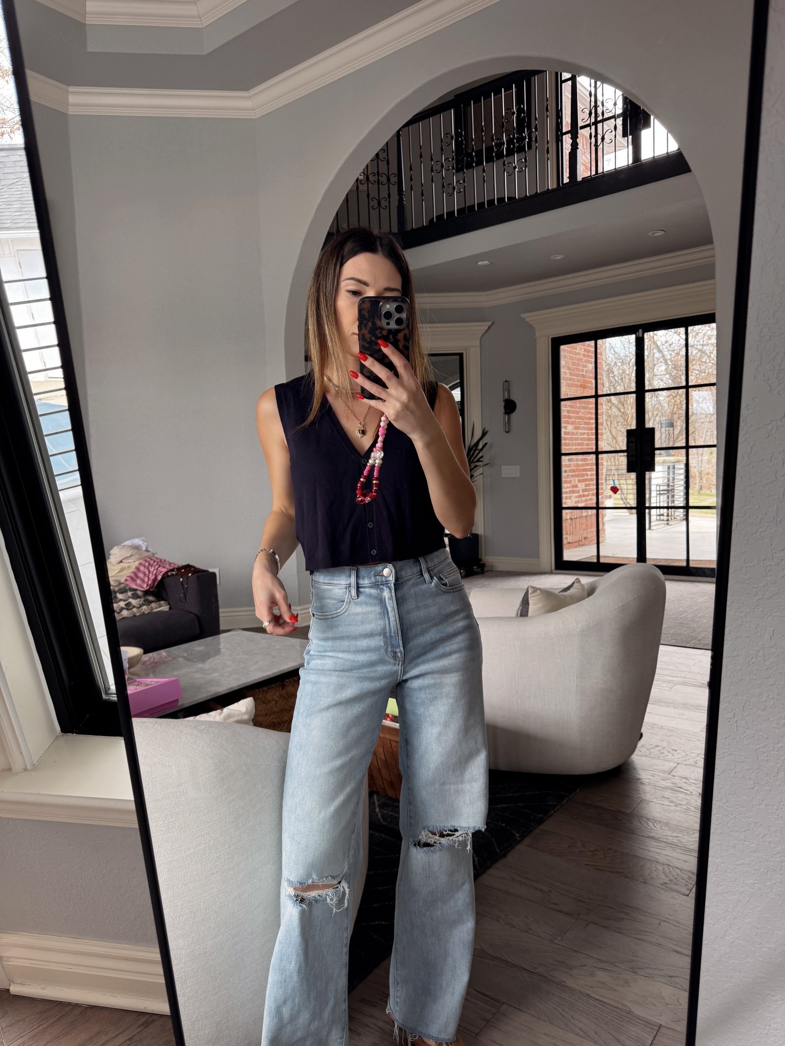 super stretchy vici jeans, navy blue top

#LTKmomlife #LTKootd