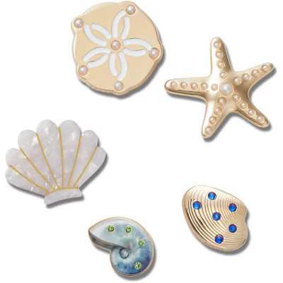 Crocs Jibbitz Gold Seashell Shoe Charms 5pk | Target