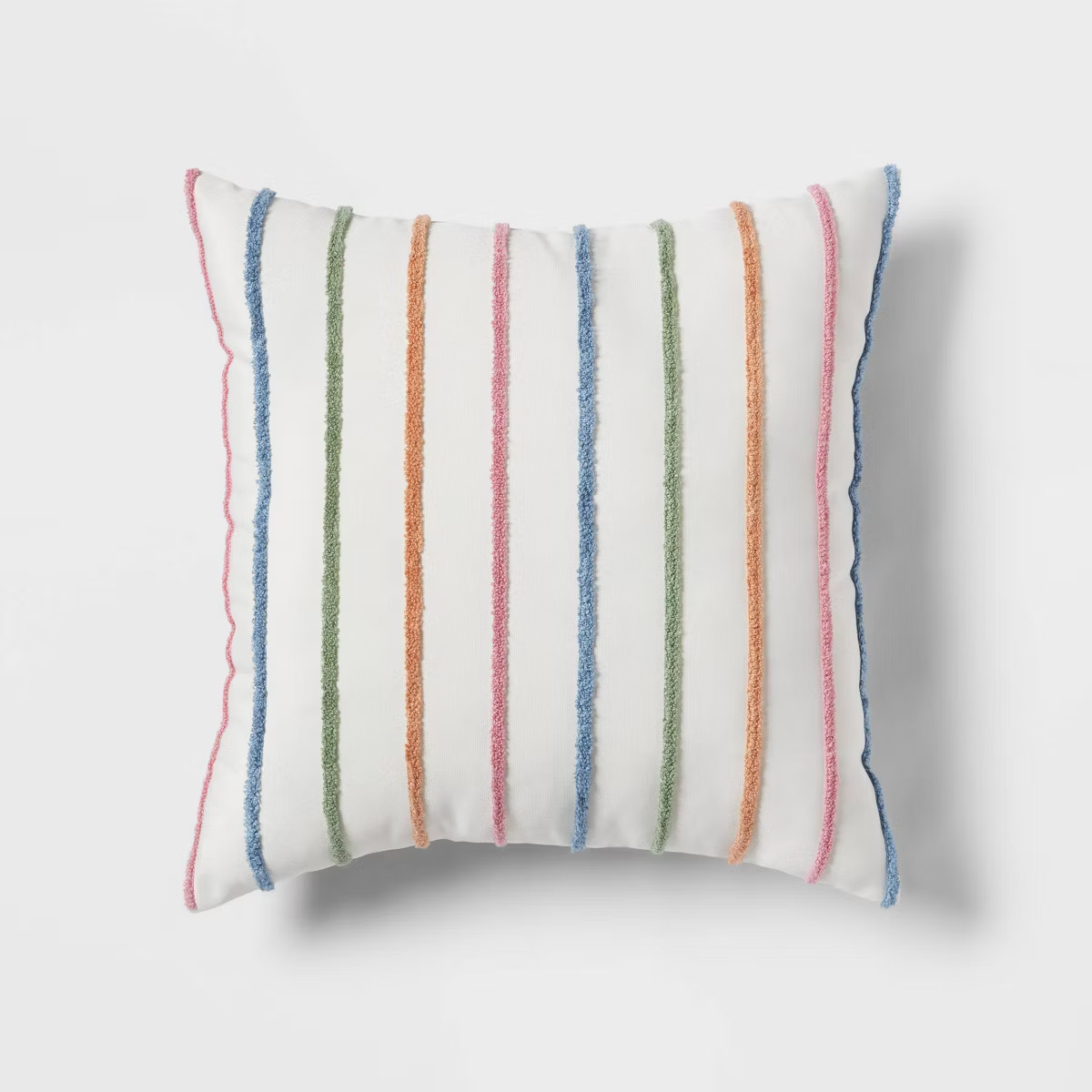 Square Decorative Pillow Ivory Striped - Room Essentials™ | Target