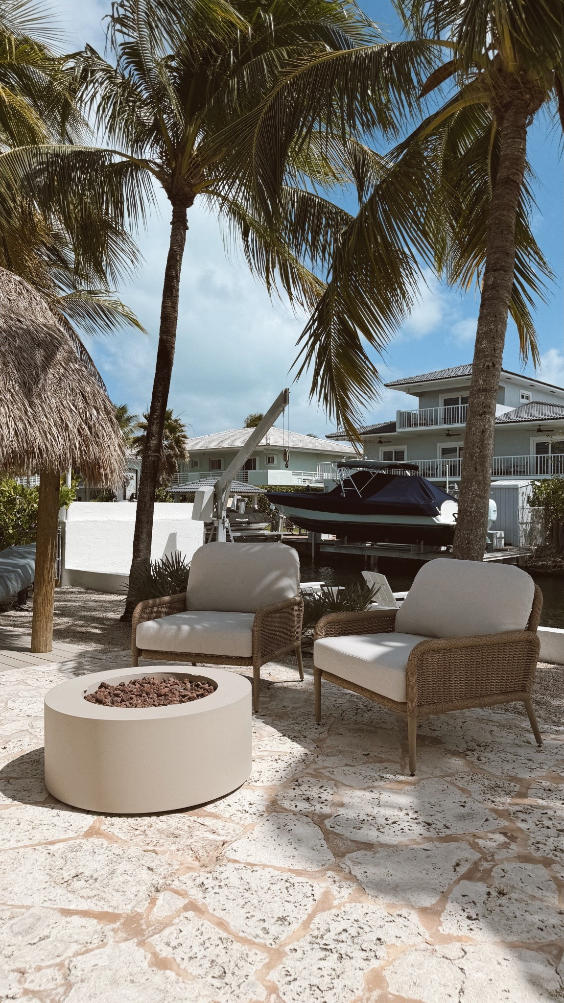 Lovingggggg this set up from @Real Flame 🌴 im obsessed with these chairs & fire pit 🤍use code: REALSAVINGS for 15% off the entire Real Flame outdoor fire and furniture assortment now through 4/19

#outdoorfurniture #patiofurniture #outdoorchairs #firepit #outdoordecor #firepit #sunbrella 

#LTKHome #LTKSeasonal