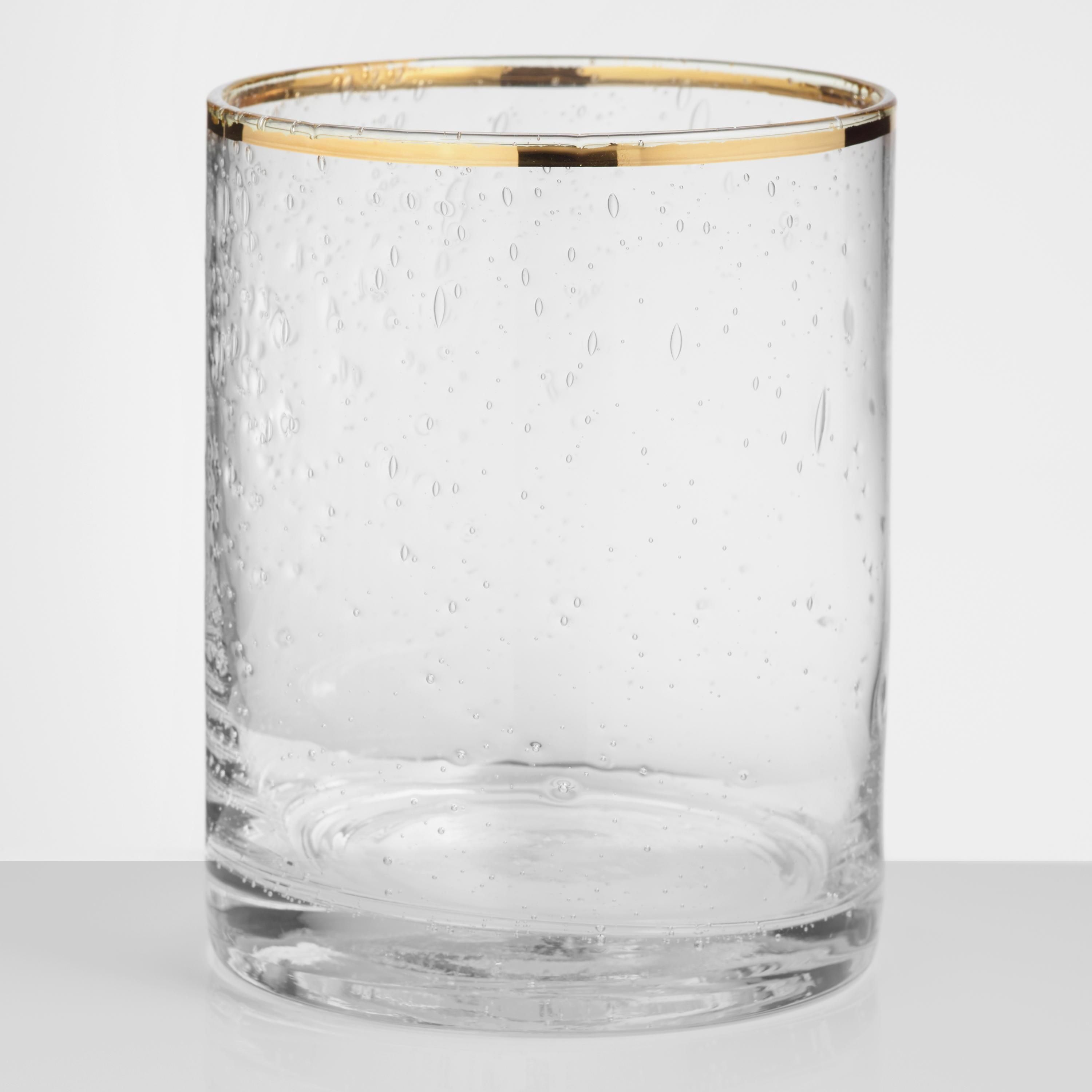 Gold Rimmed Bubble Glassware Collection | World Market