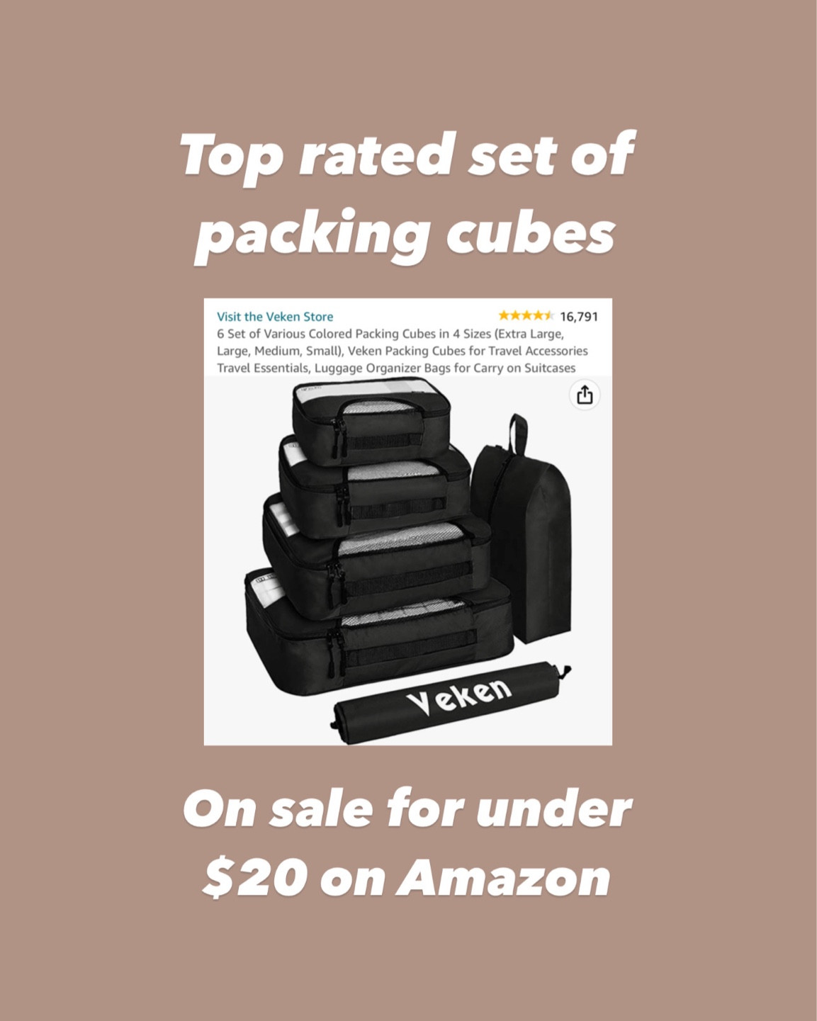 ON SALE - 6 Set of Various Colored Packing Cubes in 4 Sizes (Extra Large, Large, Medium, Small), Veken Packing Cubes for Travel Accessories Travel Essentials, Luggage Organizer Bags for Carry on Suitcases 

#LTKtravel #LTKSale #LTKFind