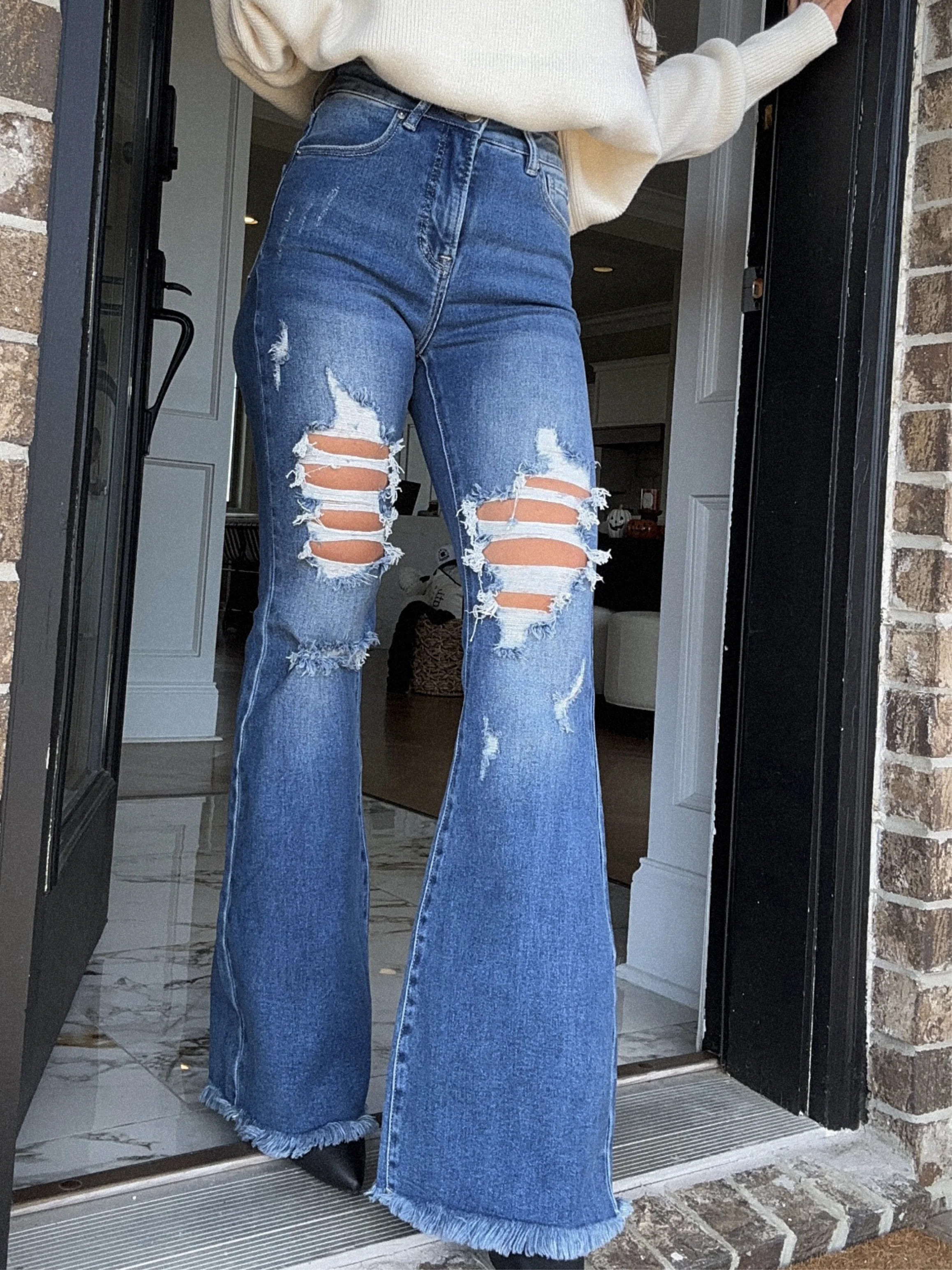 Viral Lainey Tummy Control Flare Jeans | Willow Boutique